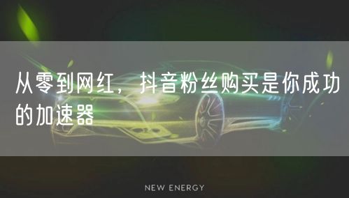 从零到网红，抖音粉丝购买是你成功的加速器