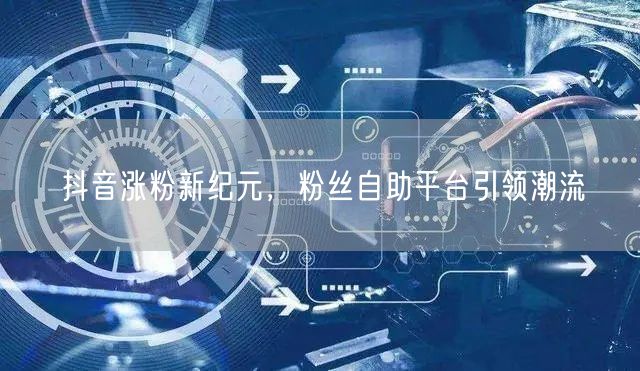 抖音涨粉新纪元，粉丝自助平台引领潮流