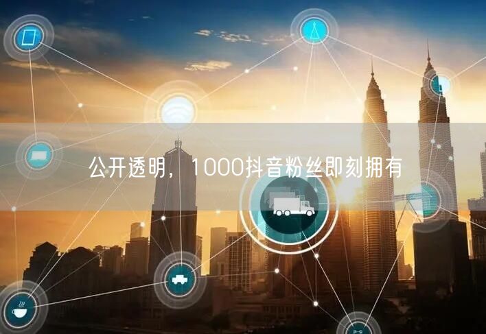 公开透明，1000抖音粉丝即刻拥有