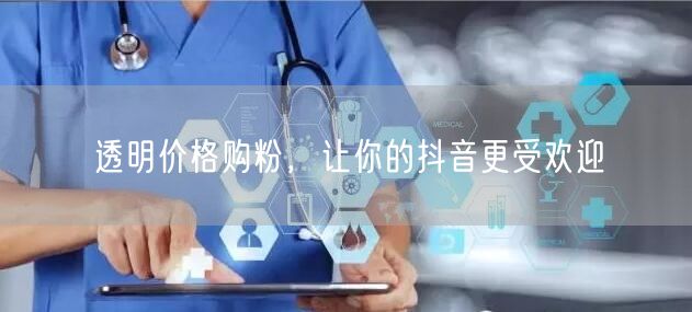 透明价格购粉，让你的抖音更受欢迎