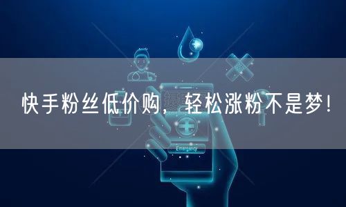 快手粉丝低价购，轻松涨粉不是梦！