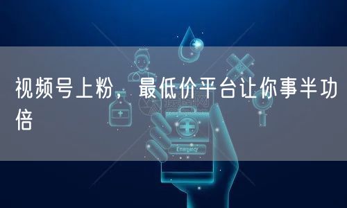 视频号上粉，最低价平台让你事半功倍